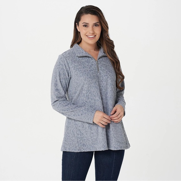 Susan Graver Tops - Susan Graver Weekender Burnt Out Swing Top